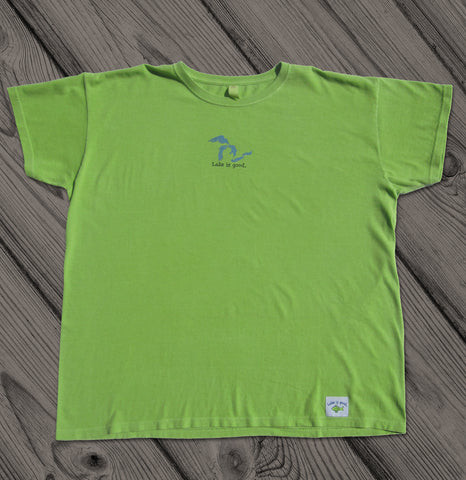 Lake is Good Lime Green with Great Lakes - Women's Short Sleeve