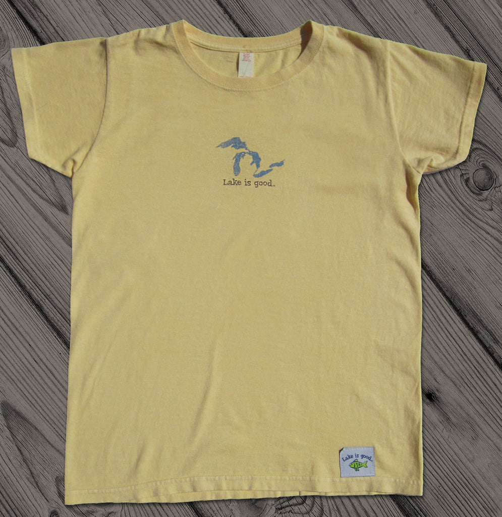 Lake is Good Yellow with Great Lakes - Women's Short Sleeve